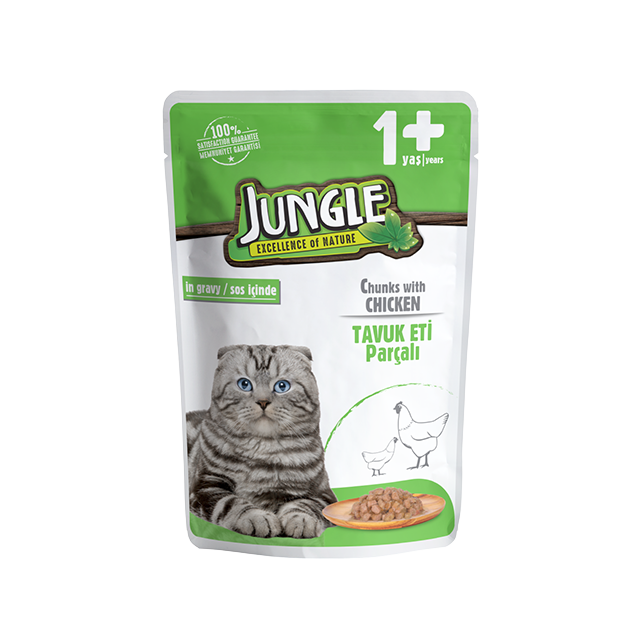 Jungle Adult Cat Food- Chicken in Jelly 100g