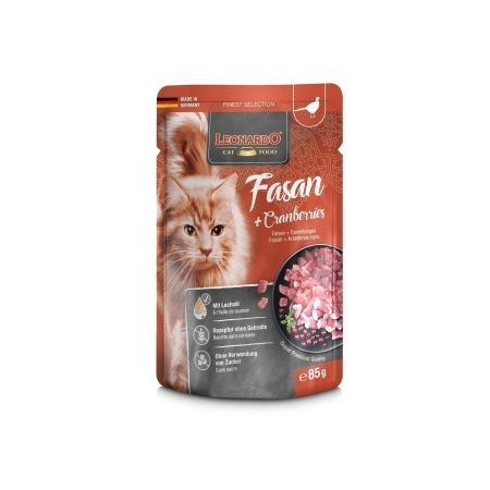 Leonardo Pheasant & Cranberries 85g - gourmet wet food for adult cats at Aquapet Kenya