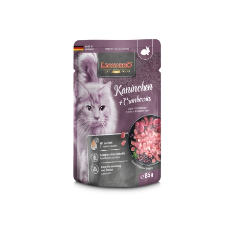 Leonardo Rabbit & Cranberries 85g - gourmet wet food for cats at Aquapet Kenya