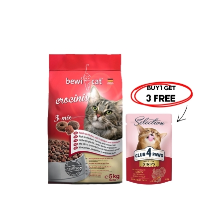 Bewi Cat Crocinis 3 Mix 5kg