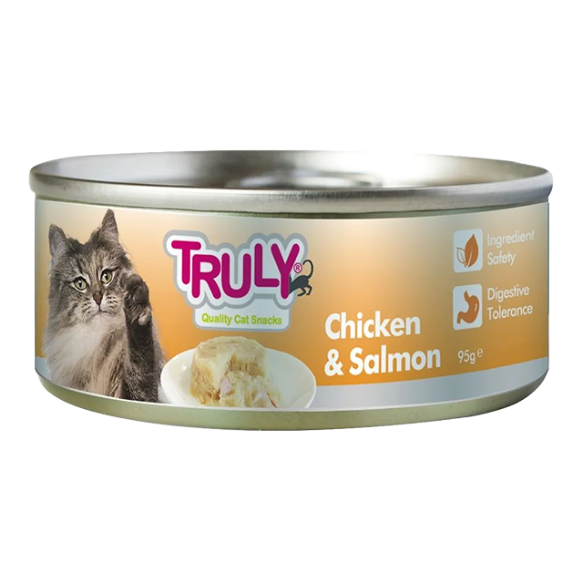 Buy Truly Chicken & Salmon Cat Can 95g