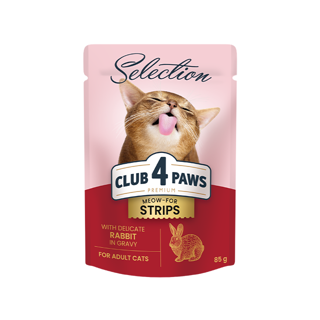 Club4Paws Cat Strips Rabbit In Gravy Family Pack