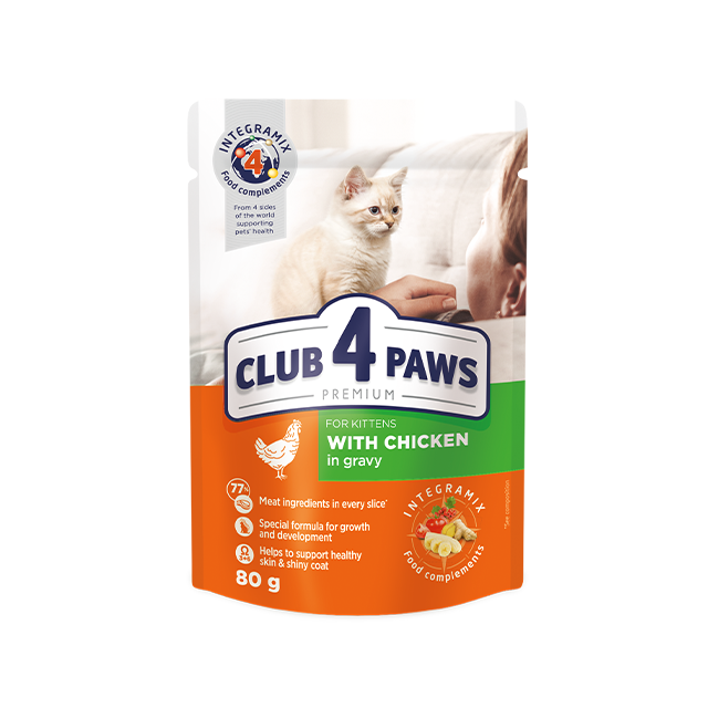 Club 4 Paws Kitten Chicken In Gravy 80g