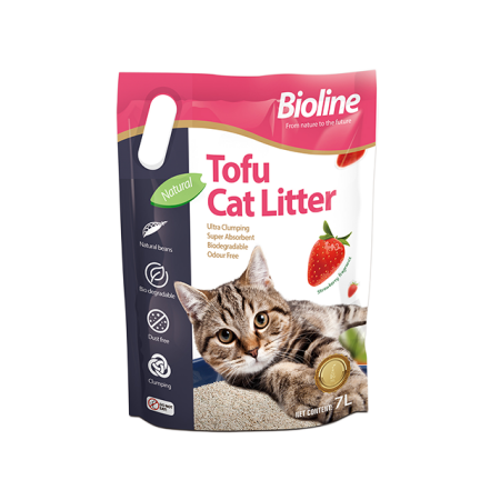 Bioline Tofu Cat Litter Strawberry 7L