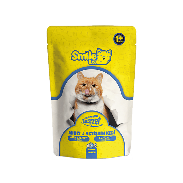 PG Smile Cat Adult Salmon In Gravy 100g