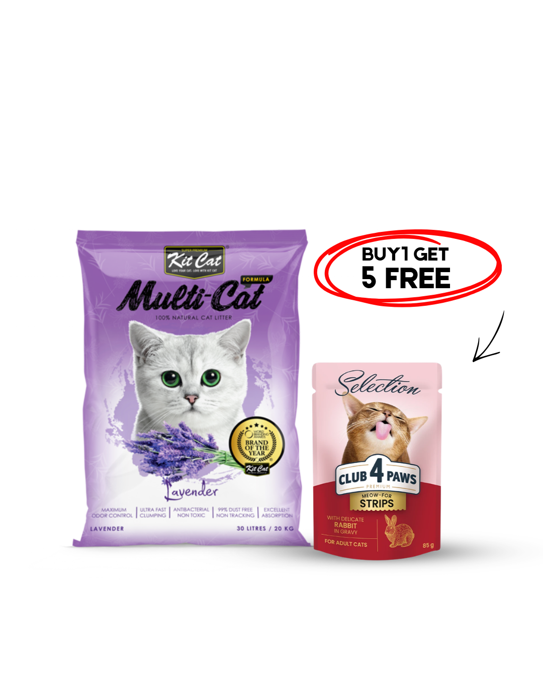 Kit Cat MultiCat Lavender 20Kg