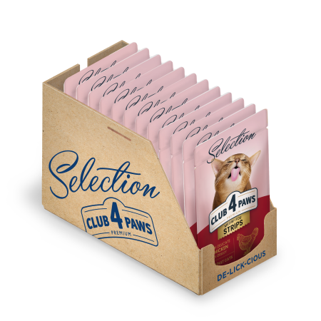 С4P Selections showbox 12 Cat Strips with Chicken in Gravy