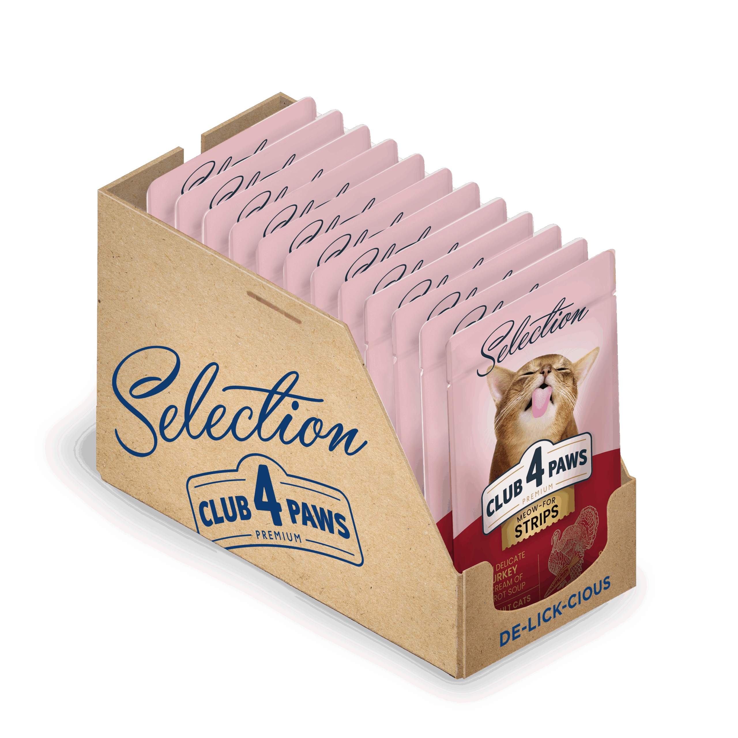 Club4Paws Cat Strips Turkey In Gravy Family Pack