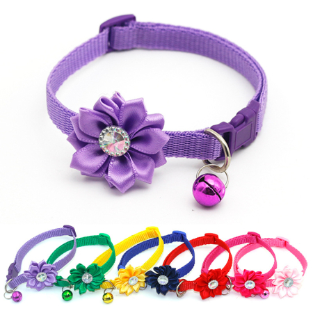 Chik Cat Collar with Flower ALBB-01