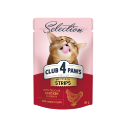 Club 4 Paws Cat Strips Chicken in Gravy 85g