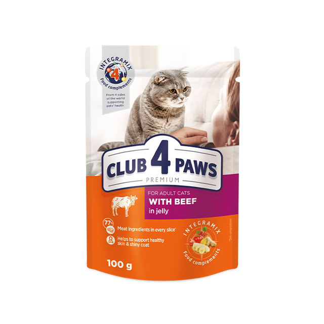 Club 4 Paws Cat Beef In Jelly 100g