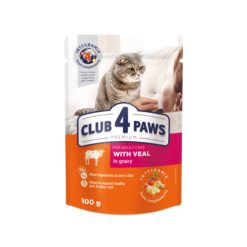 Club 4 Paws Cat Veal In Gravy 100g