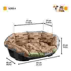 Alternative view of Ferplast Sofa 4 Pet Bed + Basin - Tortora