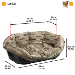 Alternative view of Ferplast Sofa 8 Pet Bed + Basin - Telacitta